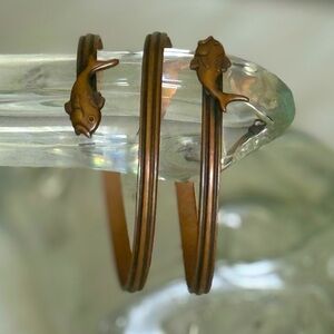 Fish Design Copper Bangle Bracelet
